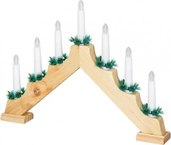 Фигурка новогодняя светодиодная Горка со свечами