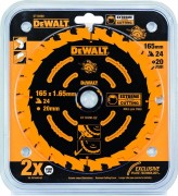 Пильный диск по дереву DeWALT 165х24тх20 мм. Extreme DT10300-QZ [DT10300-QZ]