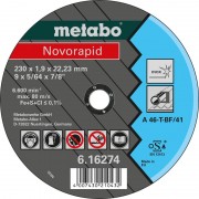 Диск отрезной по нержавеющей стали METABO 230x1,9x22,23 мм A46T Novorapid [616274000]