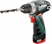 Дрель-шуруповерт аккумуляторная METABO PowerMaxx BS Basic 2х2,0 Ач, кейс [600984500] Зарядное устройство LC 12