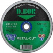 Отрезной круг по металлу D.BOR 230x1,9x22,2 мм A46T-BF, F41 METAL-CUT [D-F41-MC-230-19-22]