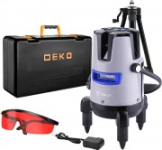 Лазерный уровень DEKO LL57 PRO SET 2 PREMIUM в кейсе со штативом 1 м [065-0104-1]